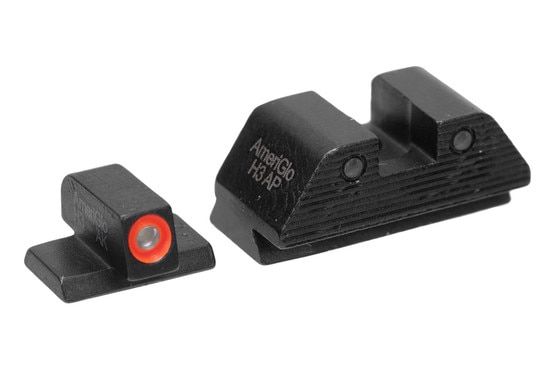 Ameriglo Trooper S&W night sights, orange and green.
